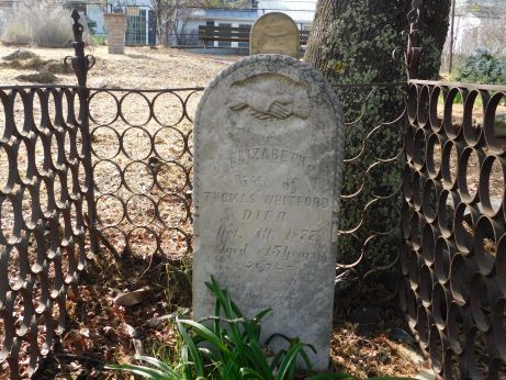 [Picture of Elizabeth Whitford grave]